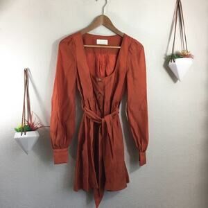 NWT Capulet Kendra spice button front mini dress